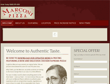 Tablet Screenshot of marconipizza.com
